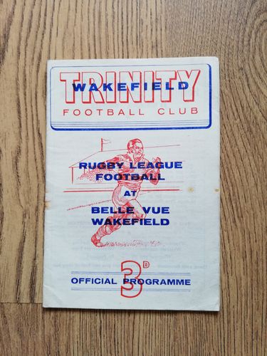 Wakefield Trinity v St Helens Dec 1961 Rugby League Programme