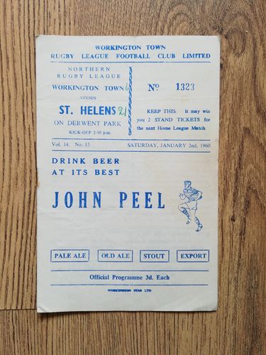 Workington v St Helens Jan 1960