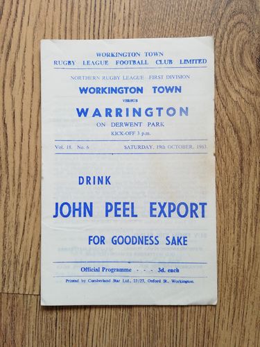 Workington v Warrington Oct 1963