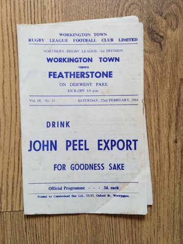 Workington v Featherstone Feb 1964