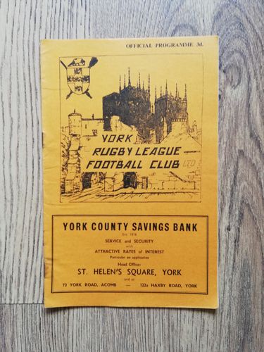 York v Workington Sept 1959
