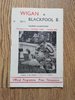 Wigan v Blackpool Borough Oct 1963 Rugby League Programme