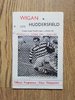 Wigan v Huddersfield Feb 1964 Rugby League Programme