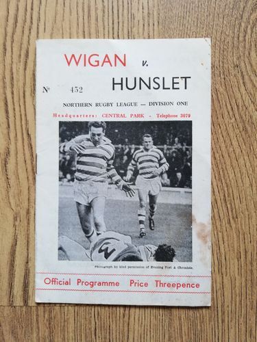 Wigan v Hunslet March 1964 Rugby League Programme
