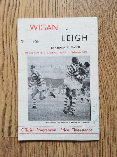 Wigan v Leigh April 1964 Rugby League Programme