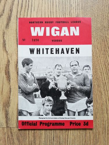 Wigan v Whitehaven Aug 1964 Rugby League Programme