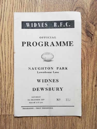 Widnes v Dewsbury Dec 1959