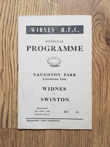 Widnes v Swinton Apr 1960
