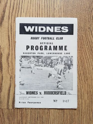 Widnes v Huddersfield Sept 1963
