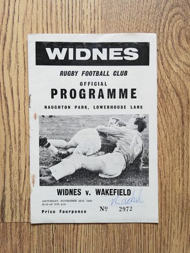 Widnes v Wakefield Nov 1963