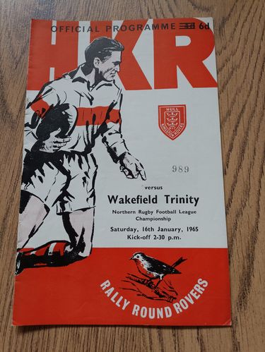 Hull KR v Wakefield Trinity Jan 1965