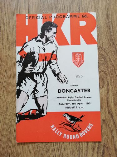 Hull KR v Doncaster April 1965 Rugby League Programme