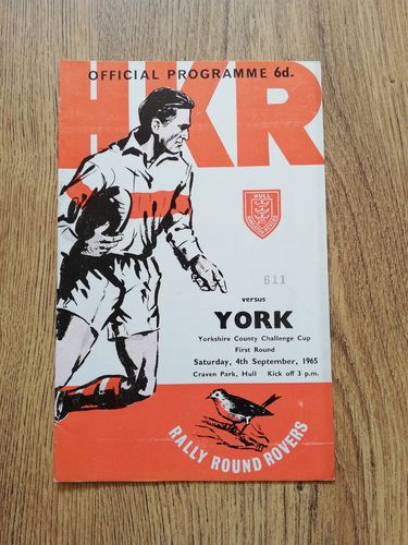 Hull KR v York Sept 1965 Yorkshire Cup