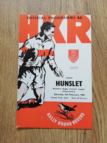 Hull KR v Hunslet Feb 1966 Rugby League Programme