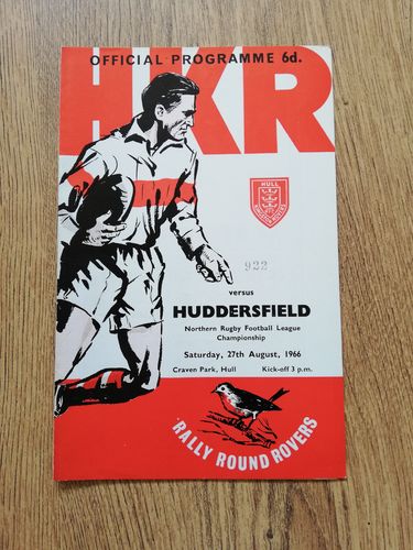 Hull KR v Huddersfield Aug 1966