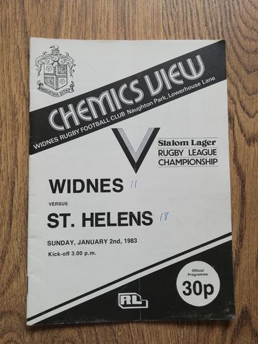Widnes v St Helens Jan 1983