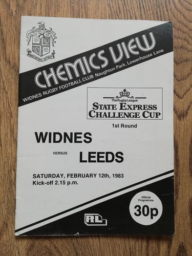 Widnes v Leeds Feb 1983 Challenge Cup