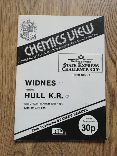 Widnes v Hull KR March 1984 Challenge Cup