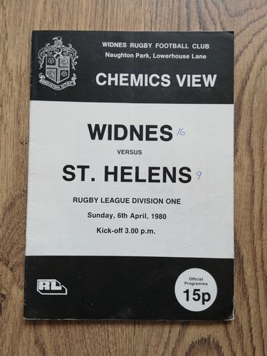 Widnes v St Helens Apr 1980