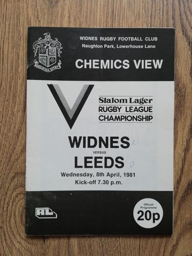 Widnes v Leeds April 1981