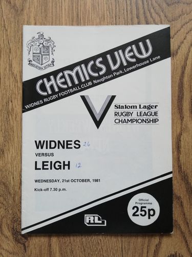 Widnes v Leigh Oct 1981