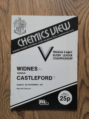 Widnes v Castleford Nov 1981