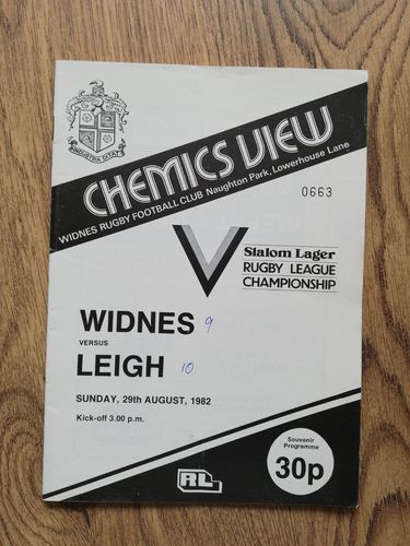 Widnes v Leigh Aug 1982