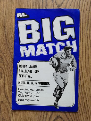 Hull KR v Widnes 1977 Challenge Cup Semi-Final Rugby League Programme