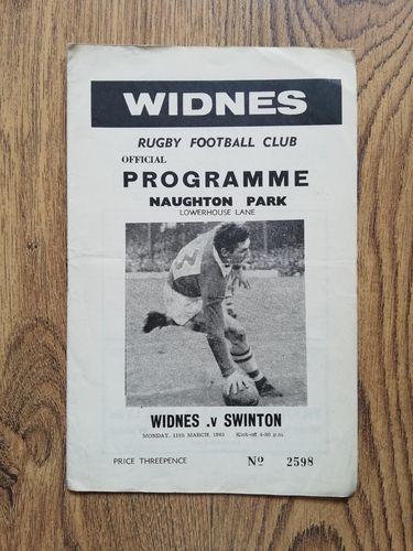 Widnes v Swinton March 1963 Challenge Cup