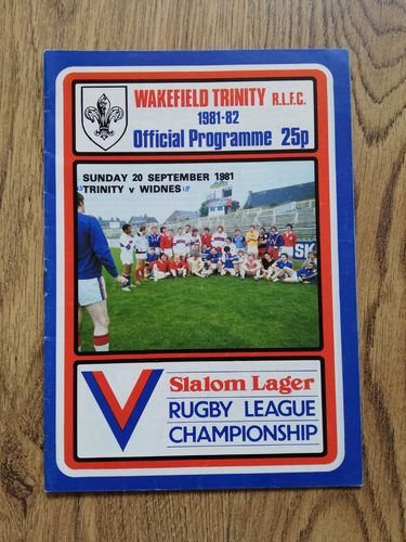 Wakefield Trinity v Widnes Sept 1981