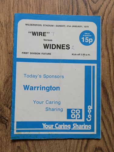Warrington v Widnes Jan 1979