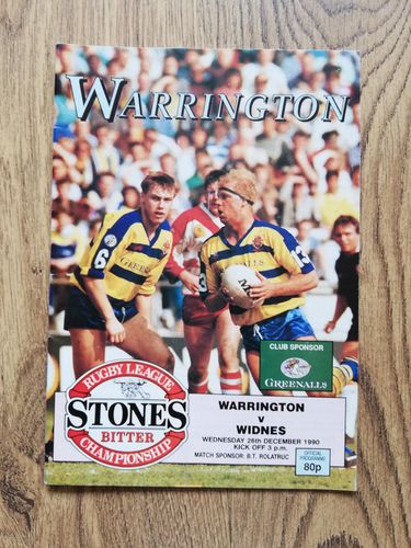 Warrington v Widnes Dec 1990