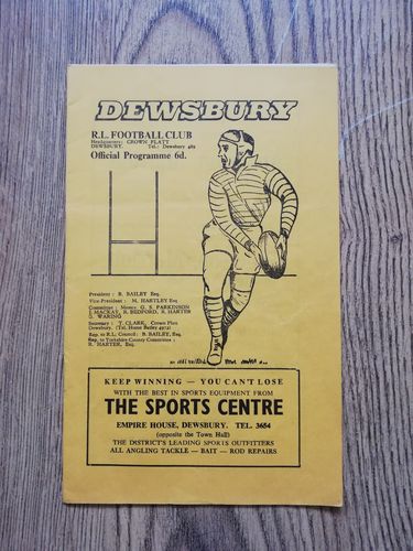 Dewsbury v Featherstone Rovers Oct 1967