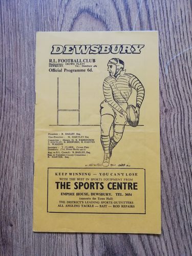 Dewsbury v Castleford Nov 1967