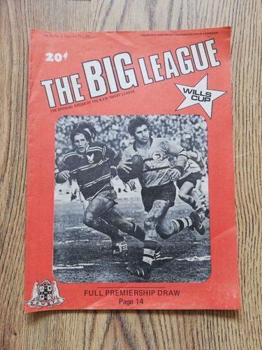 ' The Big League ' Vol 55 No 2 Feb 1974 New South Wales Rugby League Magazine