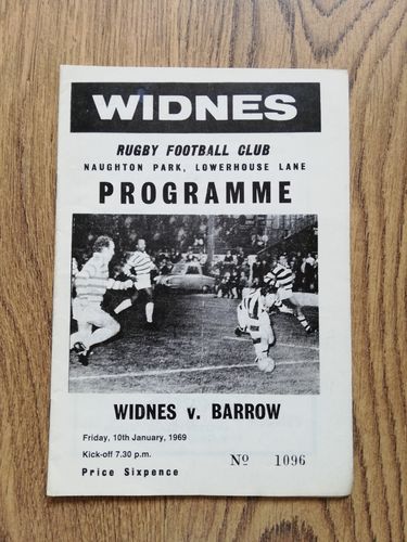Widnes v Barrow Jan 1969