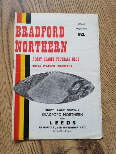 Bradford Northern v Leeds Sept 1970