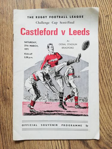Castleford v Leeds March 1971 Challenge Cup Semi-Final Rugby League Programme