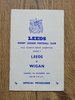 Leeds v Wigan Nov 1975 BBC Floodlit Trophy Rugby League Programme