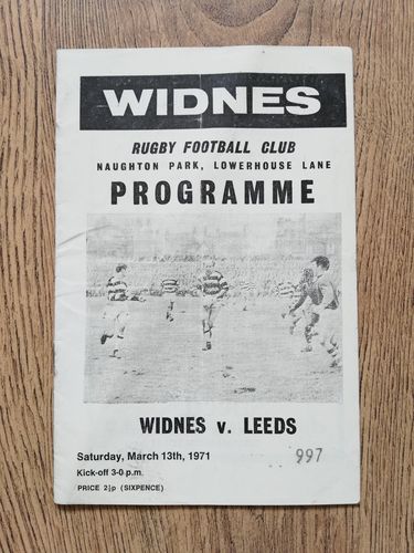 Widnes v Leeds March 1971