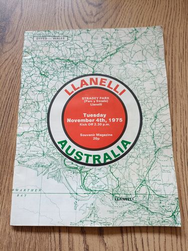 Llanelli v Australia 1975