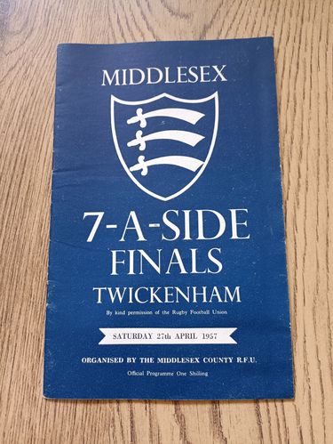 Middlesex Sevens Apr 1957 Rugby Programme