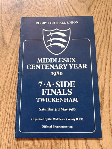 Middlesex Sevens May 1980 Rugby Programme