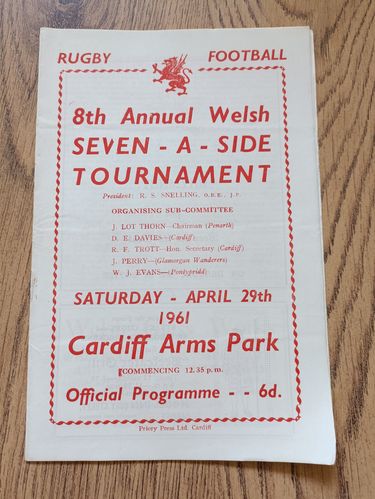 Snelling Sevens 1961 Rugby Programme
