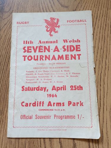 Snelling Sevens 1964 Rugby Programme