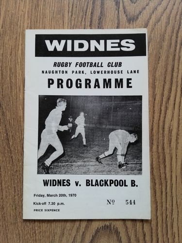 Widnes v Blackpool Borough March 1970 Rugby League Programme