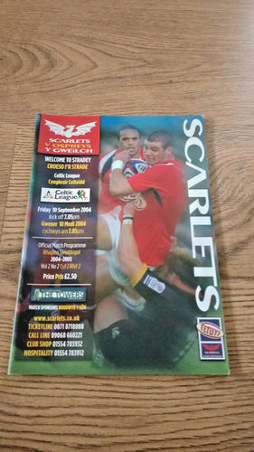 Scarlets v Ospreys Sept 2004 Rugby Programme