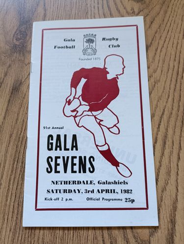 Gala Sevens April 1982 Rugby Programme