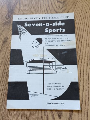 Kelso Sevens Sept 1977 Rugby Programme