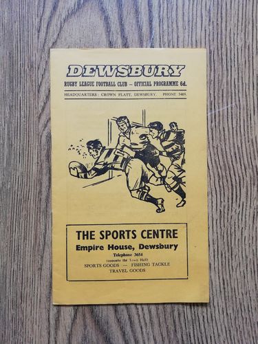 Dewsbury v Rochdale Hornets Aug 1968 Lazenby Cup Rugby League Programme